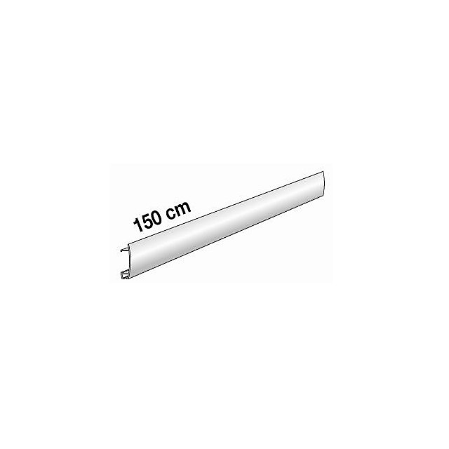 Cimaise décorative aluminium argenté 1m50