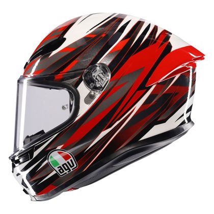 Casque AGV K-6 S - REEVAL - Blanc / Rouge