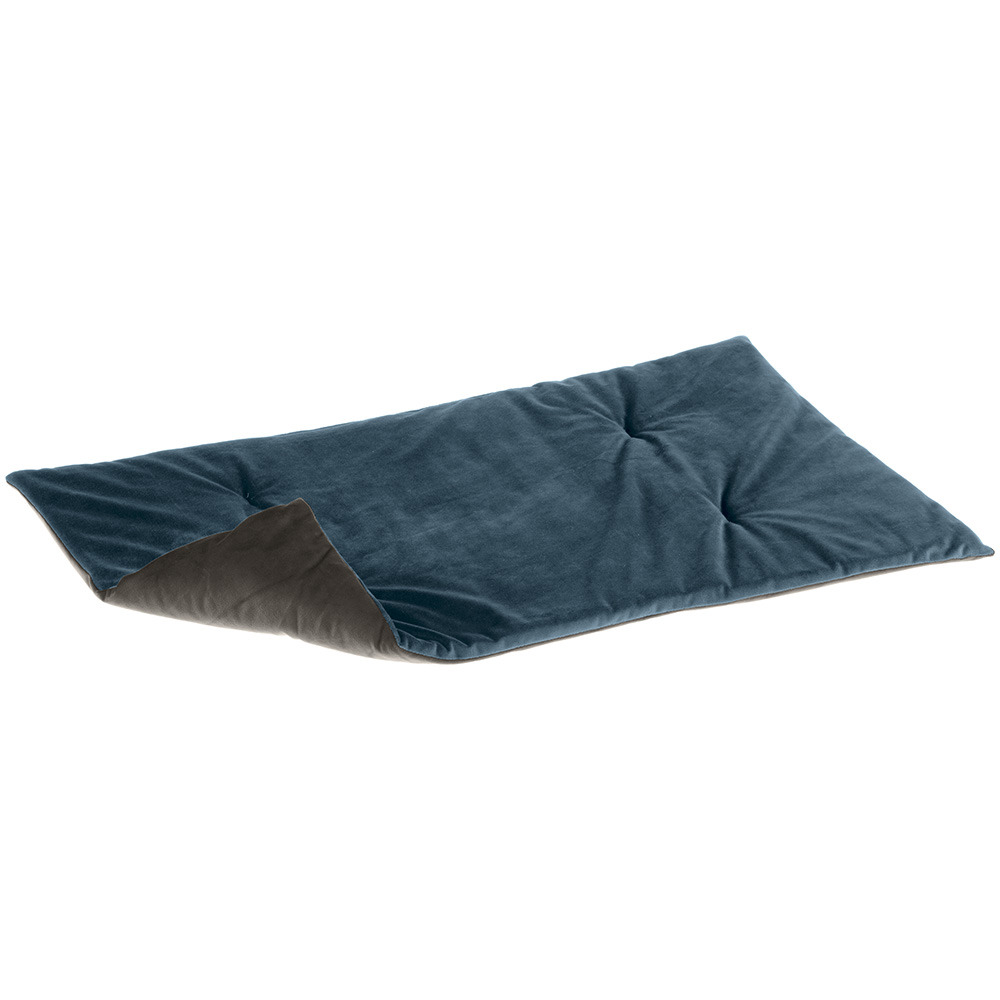 Ferplast couverture pour chiens et chats baron 80, matelas lit pour animaux, double face, velours doux, lavable 80x50 bleu