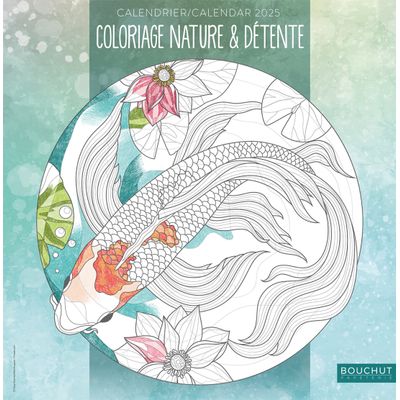 Calendrier illustré BOUCHUT 30 x 30 cm A COLORIER 70 %