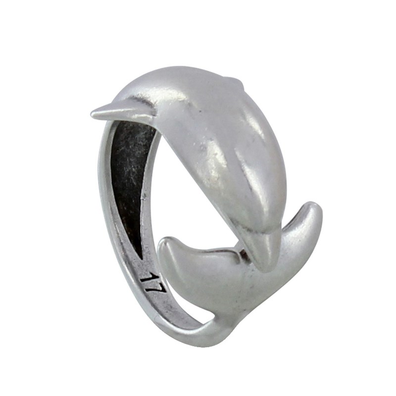 Bague Métal Argenté Dauphin