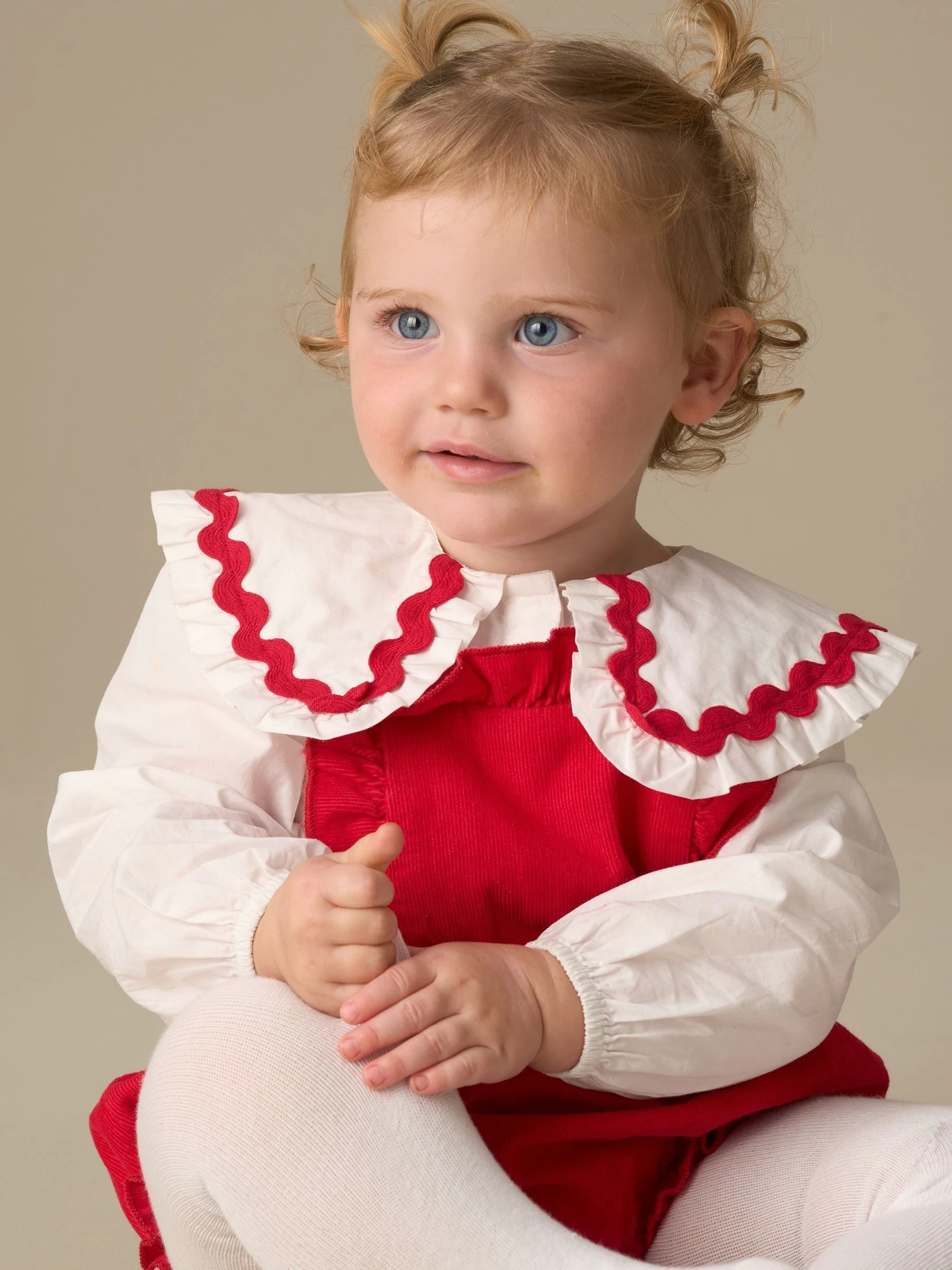 Angel & Rocket Dolly Red Romper And White Rompersuit