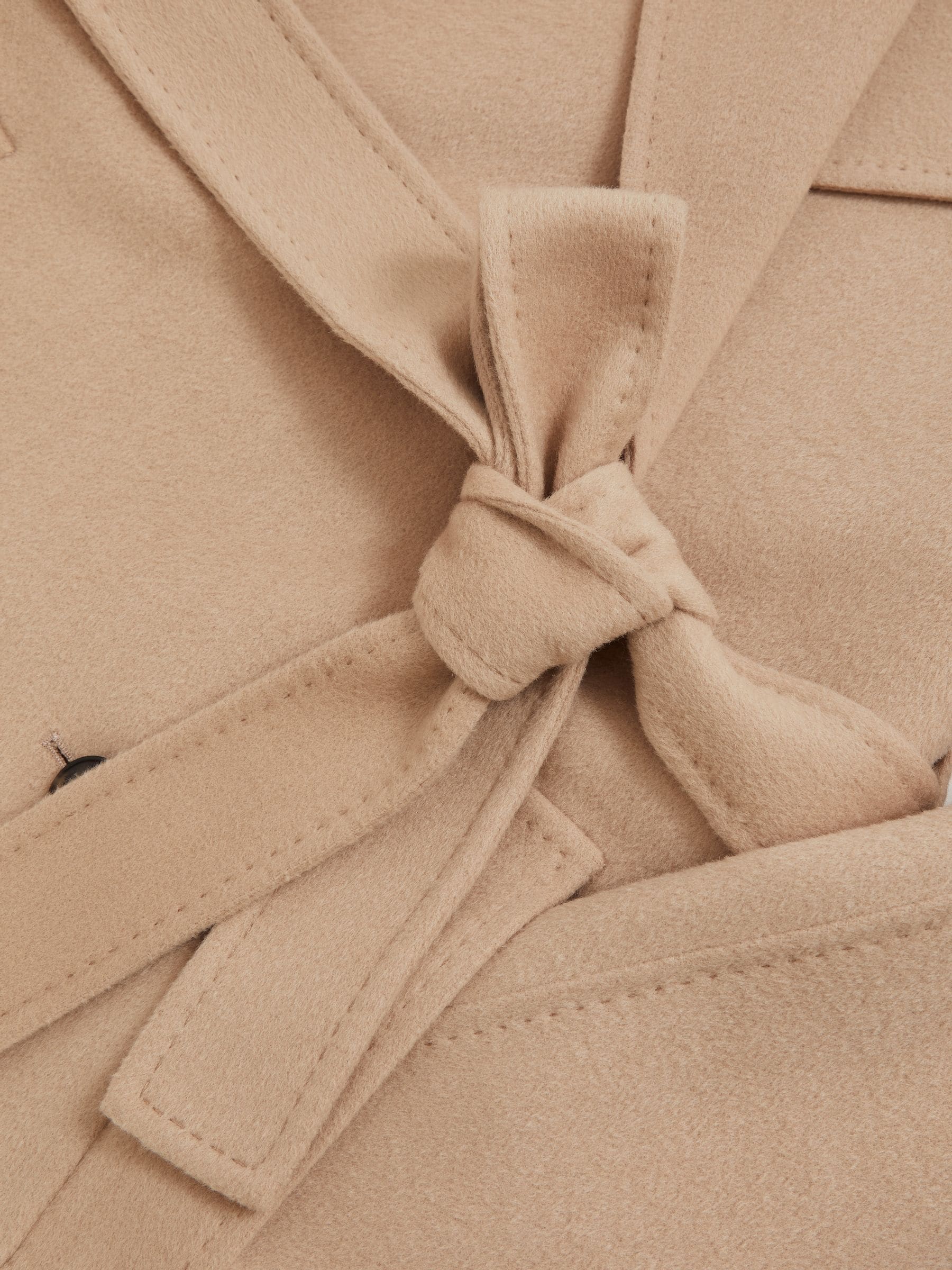 Neutraal - Reiss Rene Double-Breasted Blindseam Coat Wool-Blend