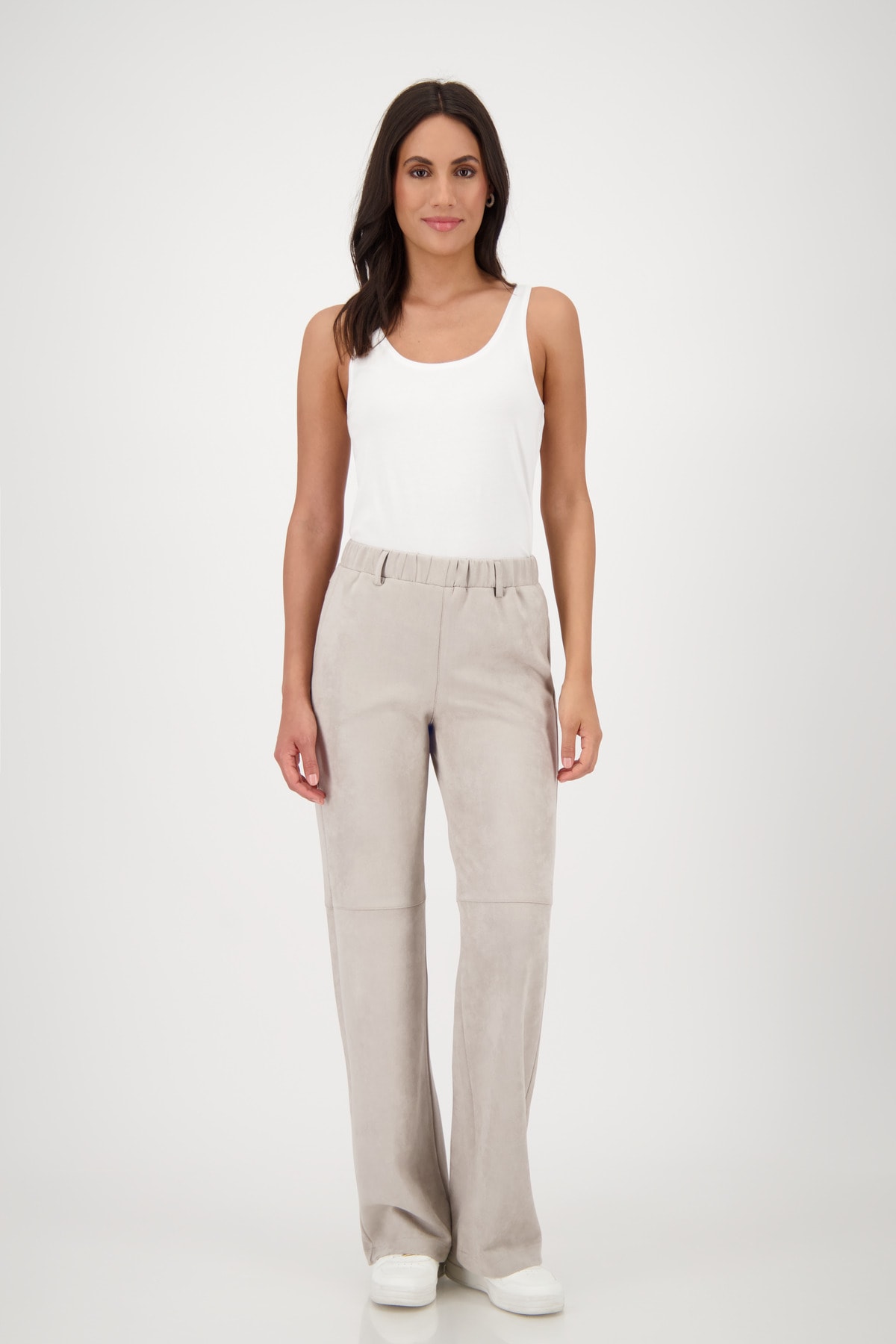 Monari Lederimitathose »Hose Lederimitat Velours«  Gerade Beinform