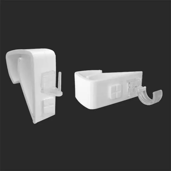 Lot de 2 supports tringle Clip Blanc