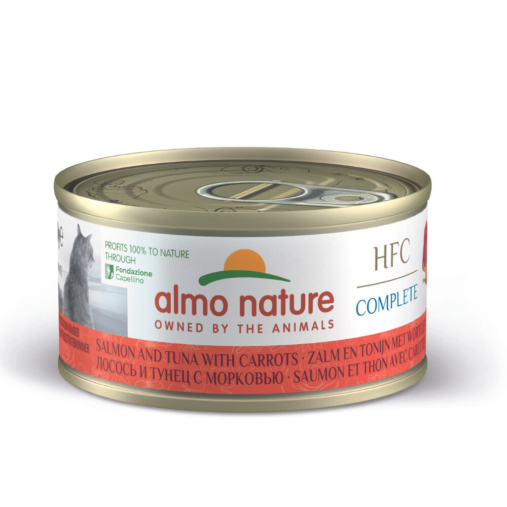 24x Almo Nature HFC Complete Kattenvoer Nat Zalm & Tonijn & Wortel70 gr