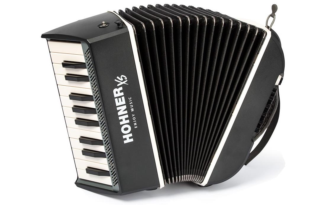 Akkordeon XS Adult – Piano<br>Grau-weisses Erwachsenen-Pianoakkordeon