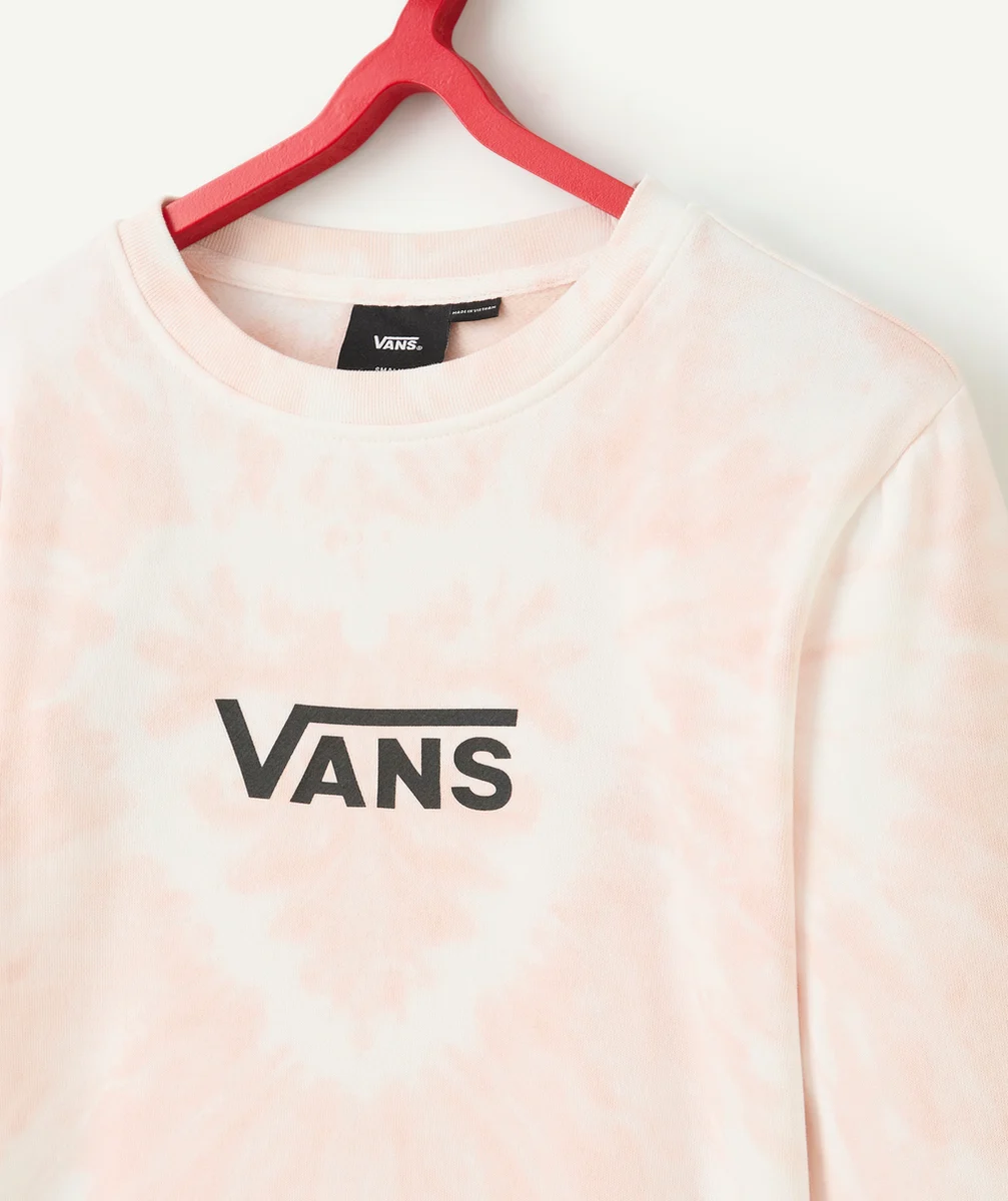 VANSSWEAT FILLE TIE-DYE ROSE AVEC LOGO