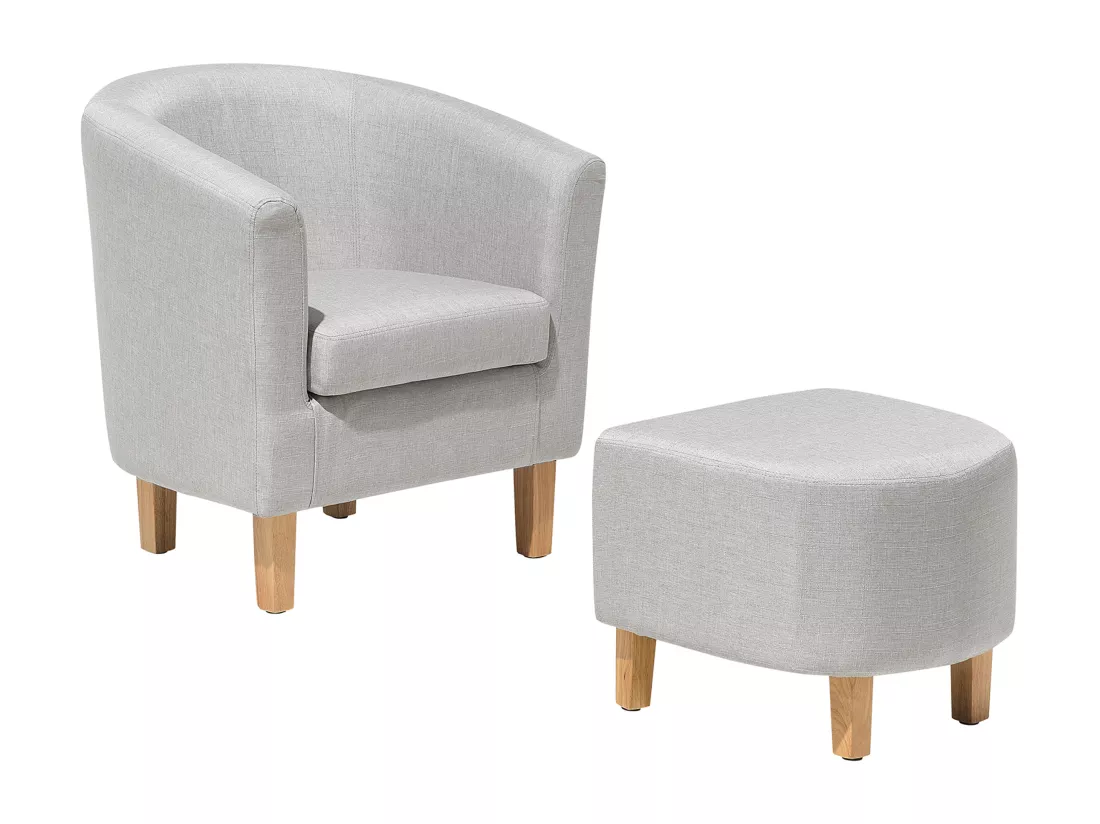 Fauteuil HOLDEN Tissu Gris clair