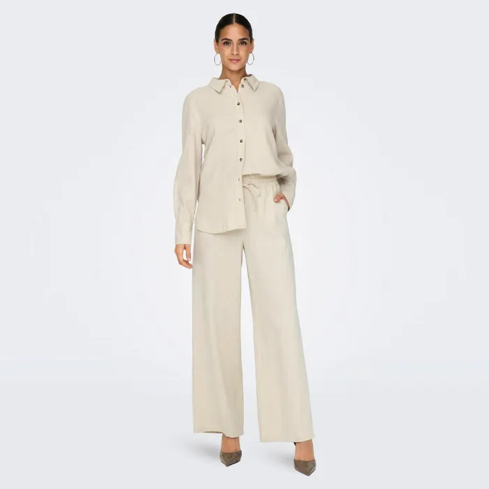 JDY Say Linen Wide Broek Dames