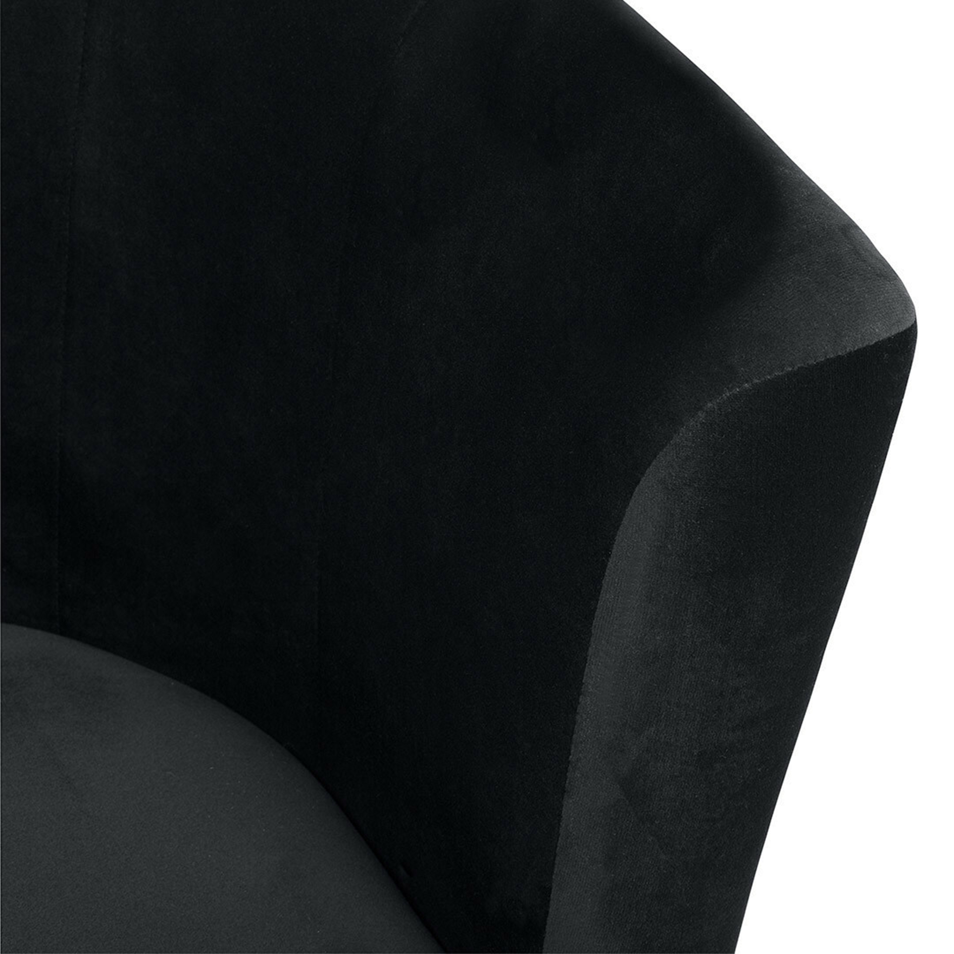 Cocktailsessel - schwarz - Samt