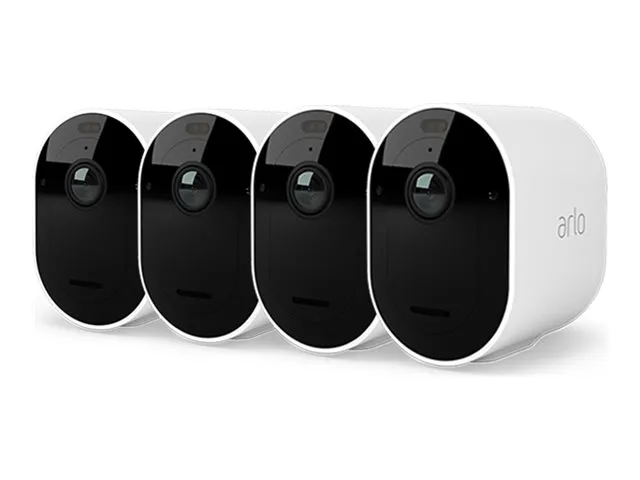 Arlo Pro 5 - Netværksovervågningskamera - udendørs - vejrbestandig - farve (Dag/nat) - 2688 x 1520 - audio - trådløs - WiFi (pakke med 4)