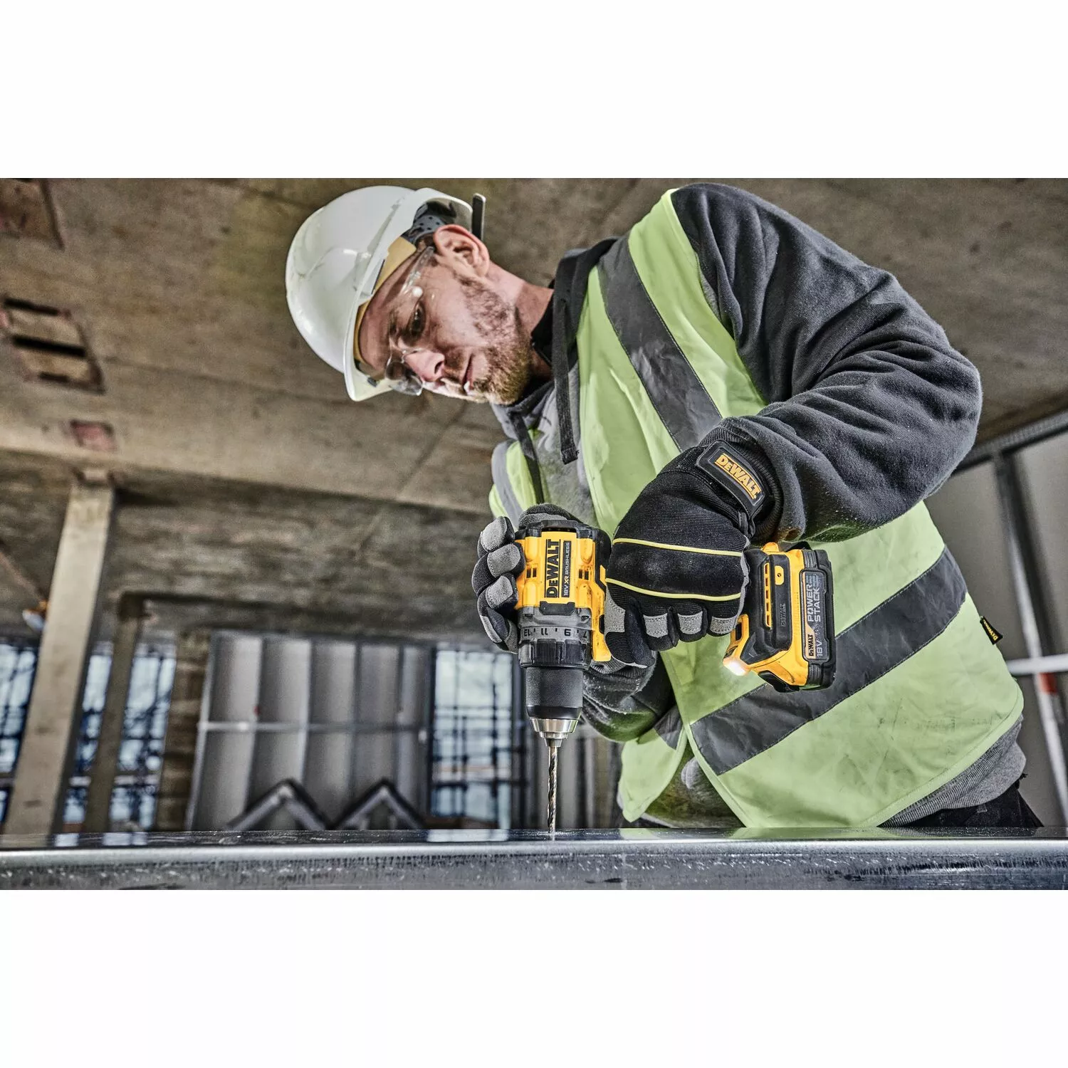 DeWALT DCD800E2T-QW 18V XR Li-ion Accu klopboormachine set (2x PowerStack) in TSTAK koffer