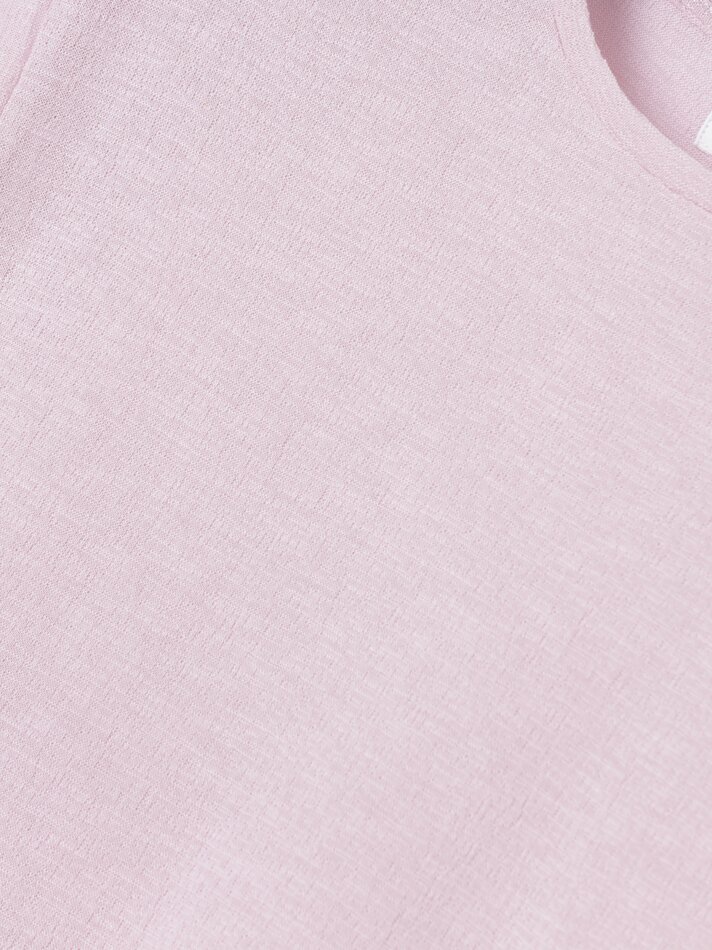 Camiseta texturizada de manga curta - Rosa