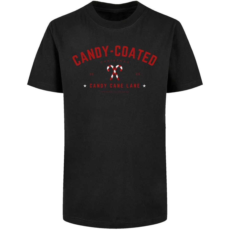 F4NT4STIC Basic Kids Tee Weihnachten Candy Coated Christmas schwarz
