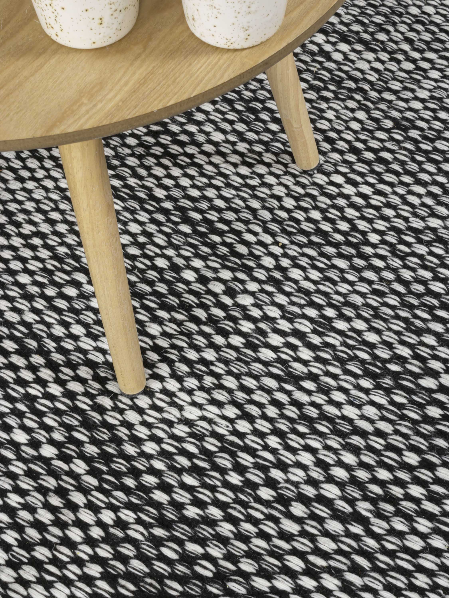 Vloerkleed Vaasa black white 160x230 cm