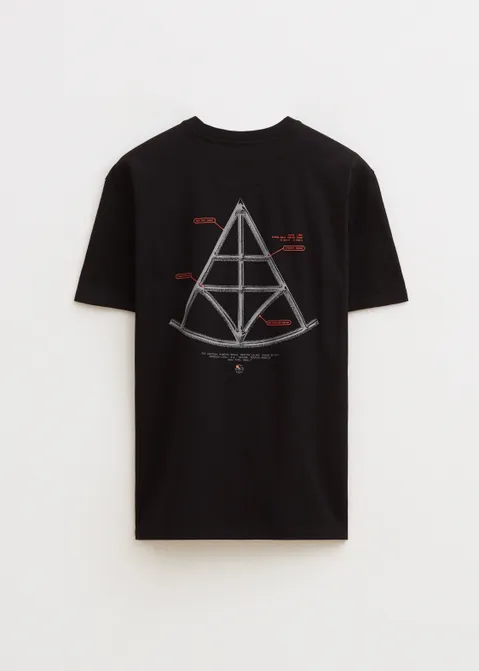 T-shirt met print Ribeira zwart (ZWART)
