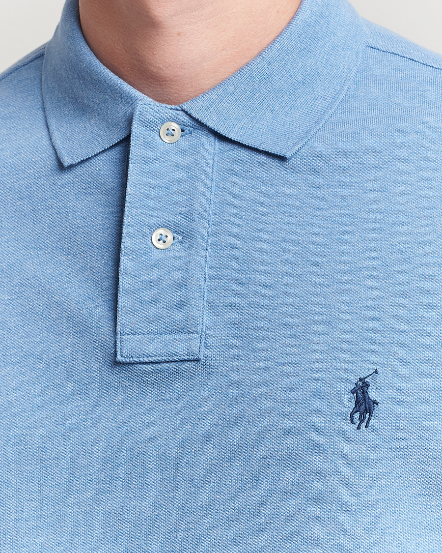 Polo Ralph Lauren Custom Slim Fit Long Sleeve Polo Soft Royal Heather