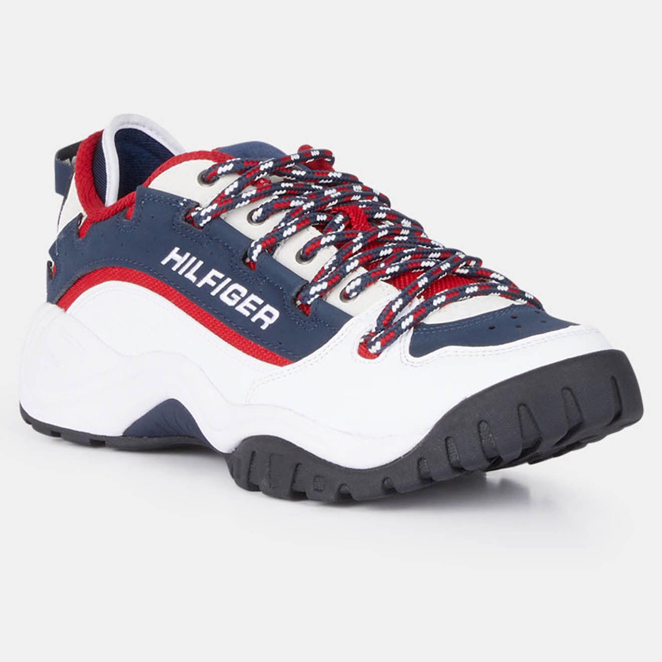 Tommy Hilfiger Baskets en Cuir Key Look Heritage bleu/blanc/rouge