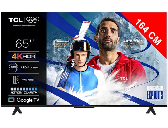 TCL - TV LED 4K 164 cm 65P6K 4K HDR avec Google TV 2025