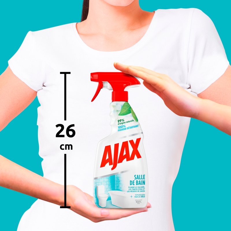 Nettoyant anticalcaire Ajax Salle de bain - Spray de 500 ml