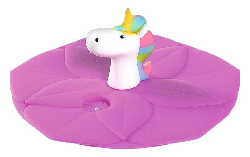 Glasabdeckung Bambini Einhorn Mehrfarbig/PinkGlasabdeckung aus Silikon für Bambini-Gläser