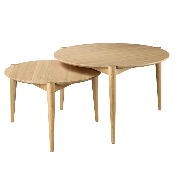 FDB Møbler - D102 Søs Couchtisch Ø 55 cm, Eiche geölt