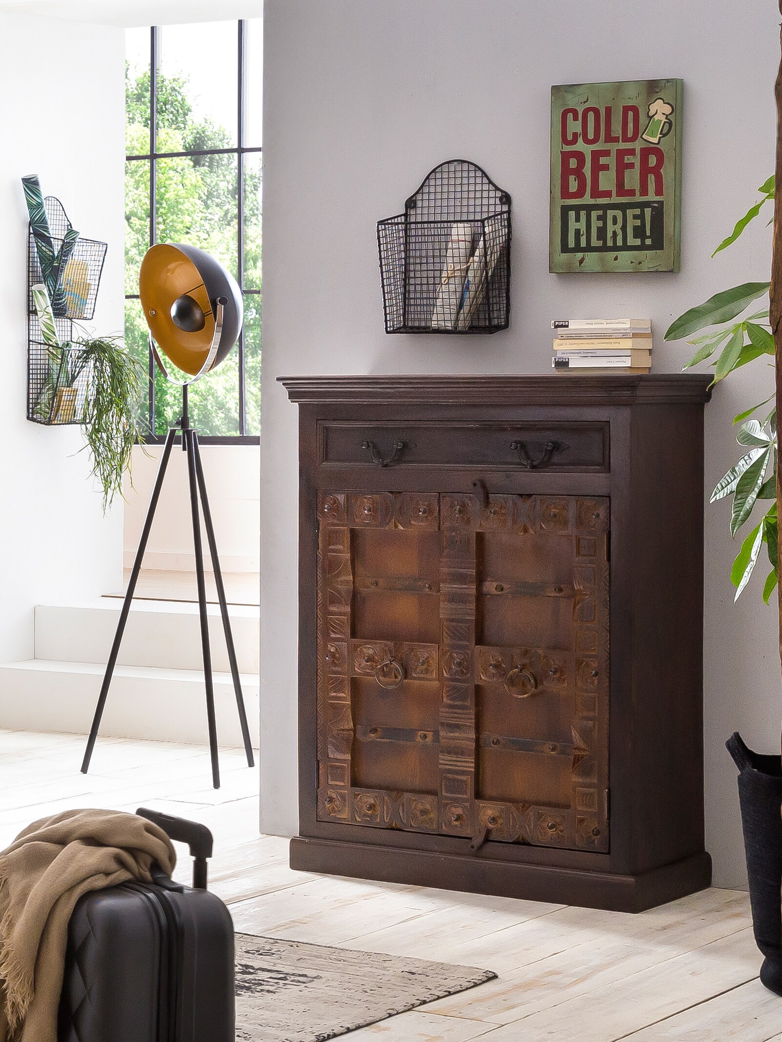 Highboard Almirah Altholz Kommode Sideboard Wohnzimmer Esszimmer Schrank
