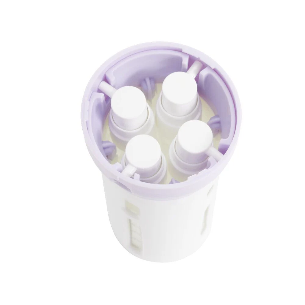 Distributeur de voyage 4-en-1 bouchon pivotant