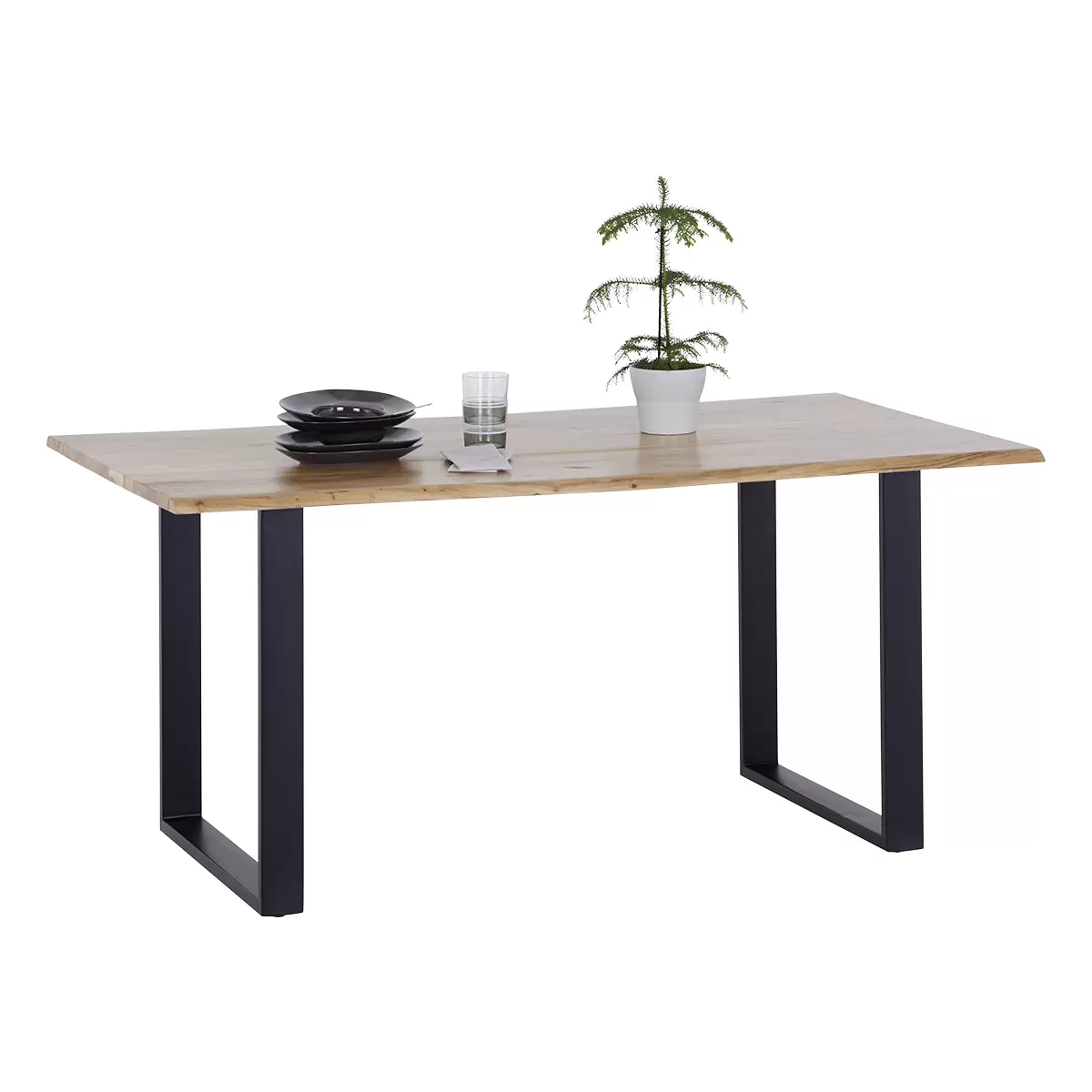 Esstisch Mundra 160 Eiche,schwarz