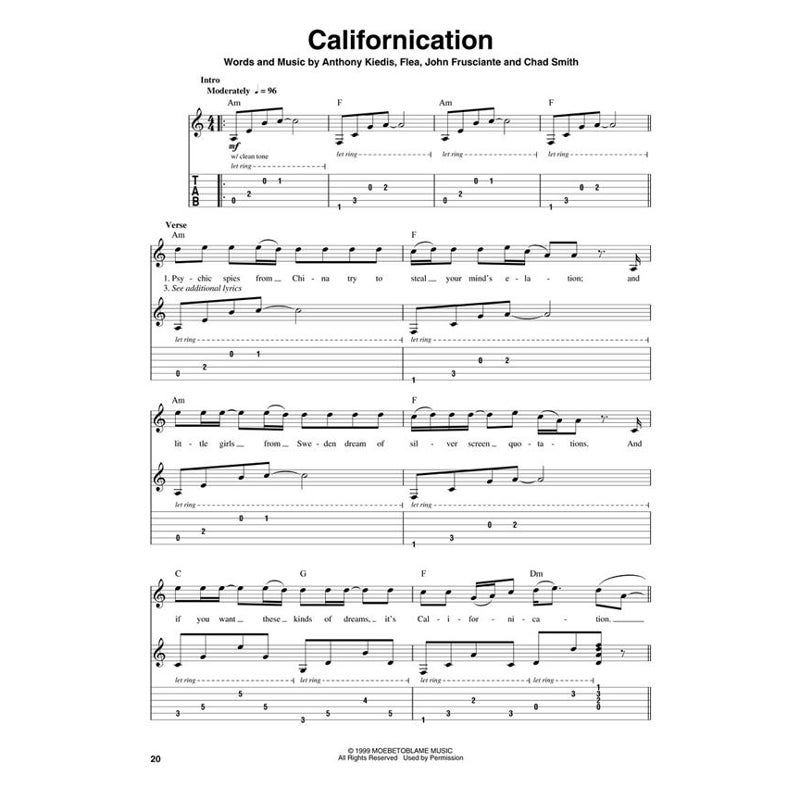 Hal Leonard Red Hot Chili Peppers - Guitar Play-Along Volume 153