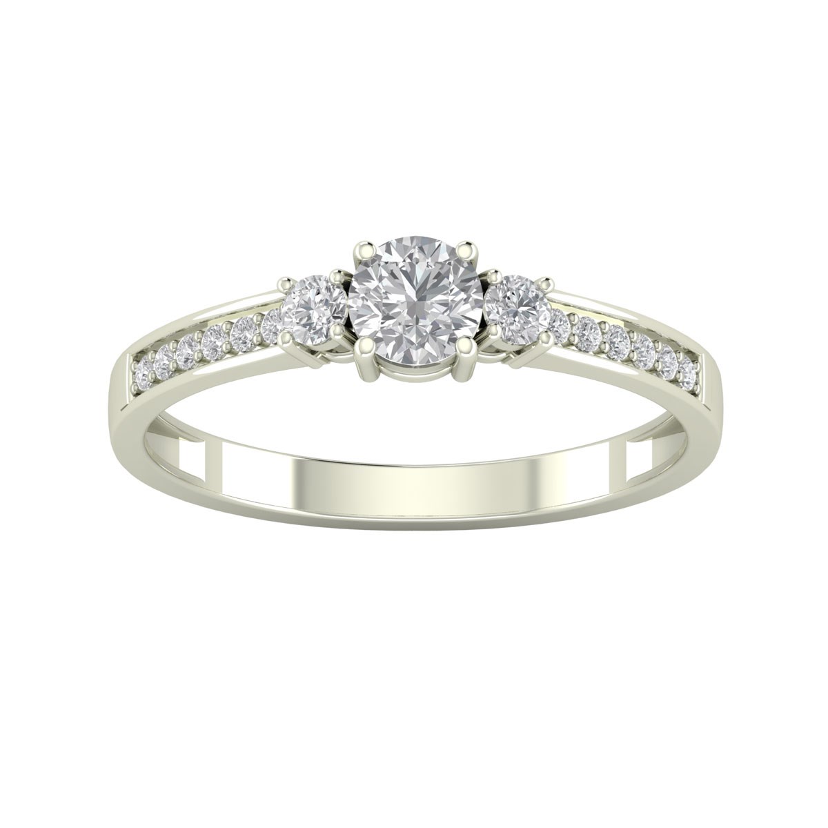 Bague ADEN Or 750 Blanc Diamants 1.7grs