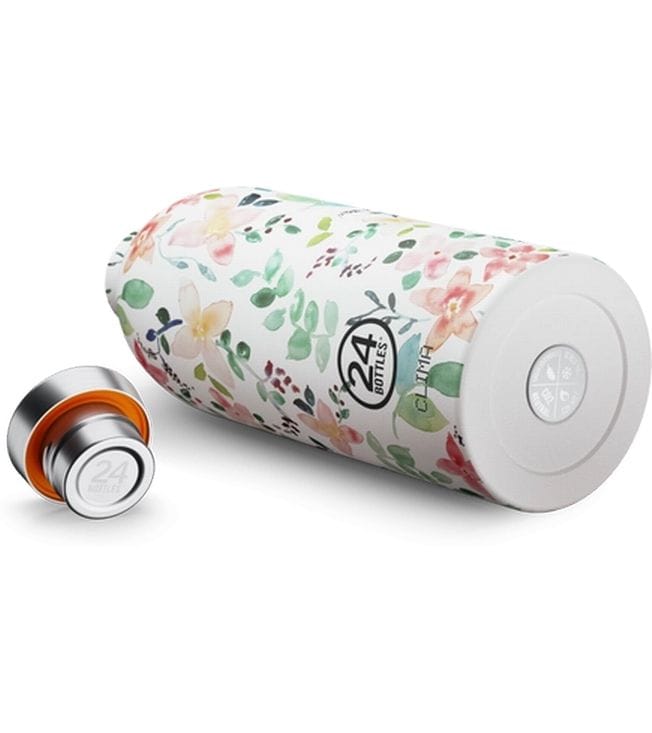 24Bottles Thermosflasche Clima 850 ml, Little Buds Isolierte Edelstahl-Thermosflasche für heisse und kalte Getränke, ideal für den täglichen Gebrauch und Reisen
