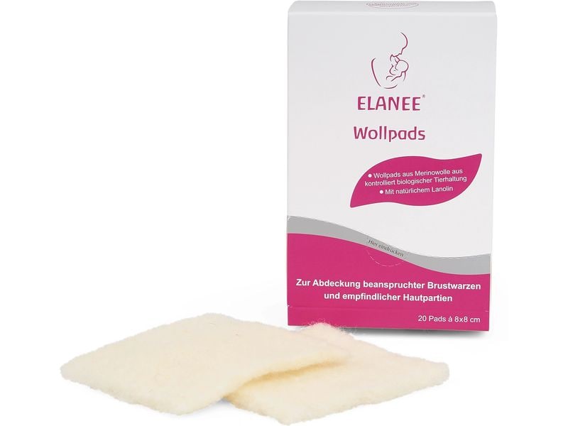 ELANEE Brustpads Wolle 20 Stück Wollpads für stillende Mütter