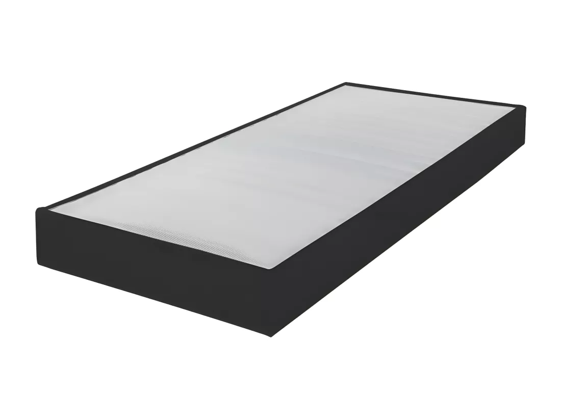 Sommier tapissier Omega Anthracite 3 90x200 Lattes bois - H.15 cm - Made in France