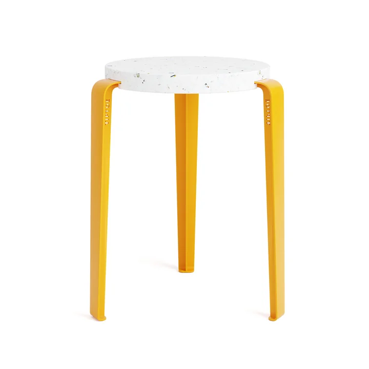 TipToe - LOU Hocker Venezia, recycled plastic / sonnengelb