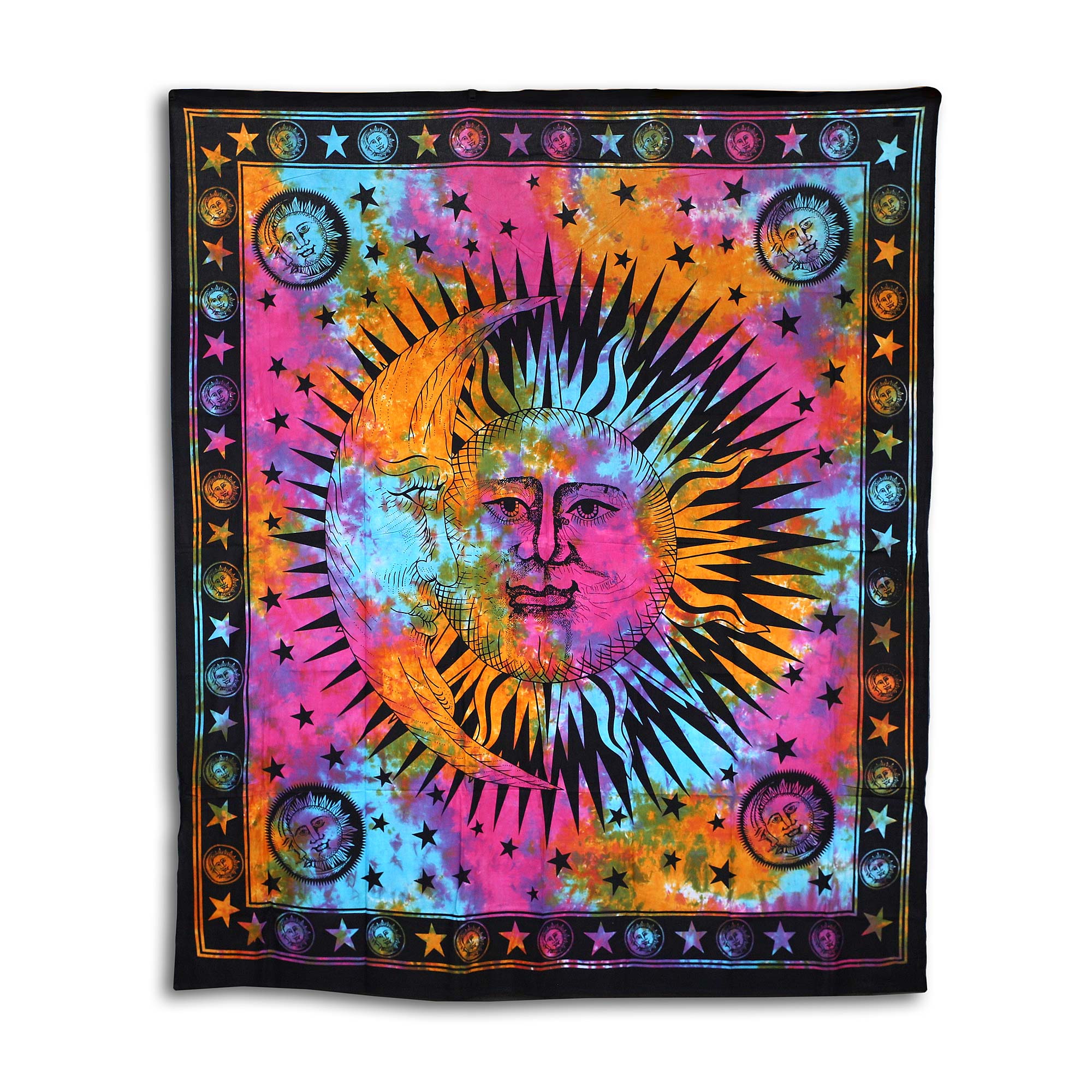 Multifunktionstuch 'Sonne & Mond', multicolor, schwarz, B 213 cm, H 244 cm von fischer's lagerhaus