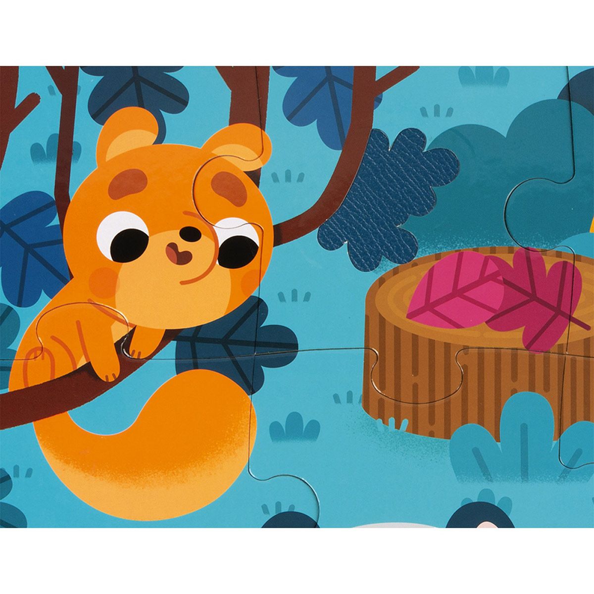 Puzzle tactile 20 pièces les animaux de la forêt