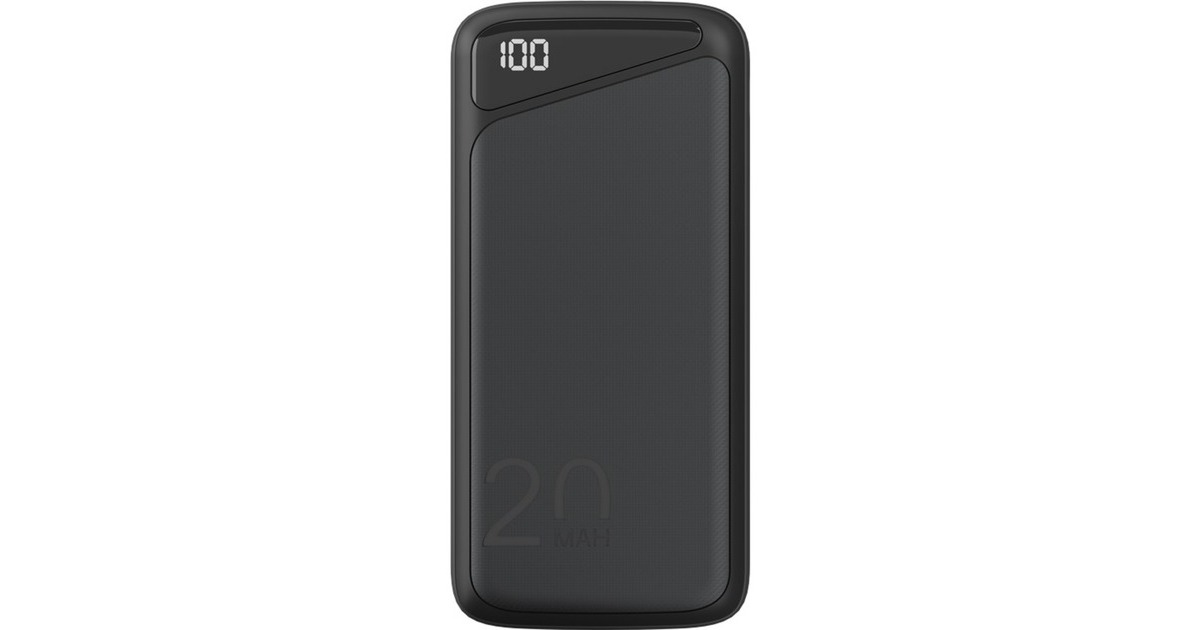 goobayQuick Charge Powerbank 20.000 mAh - 74 Wh  (Zwart, USB-C PD, QC 3.0)