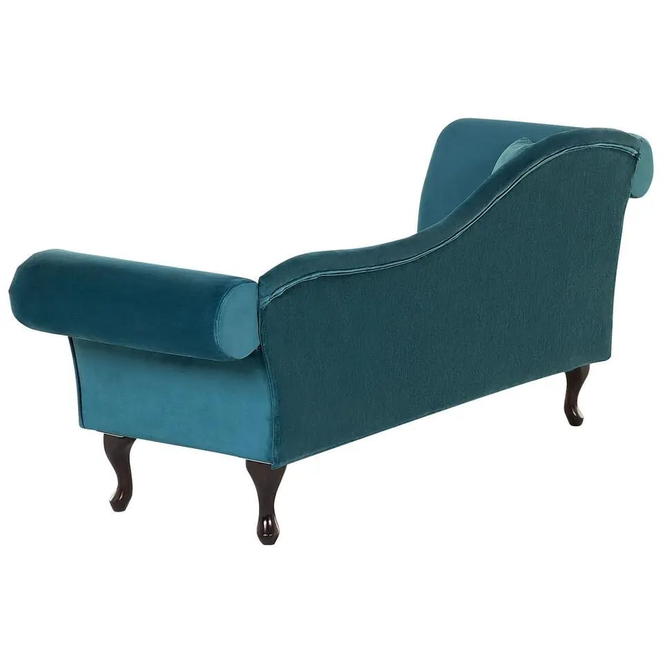 LATTES - Chaise longue - Blauw - Linkerzijde - Fluweel