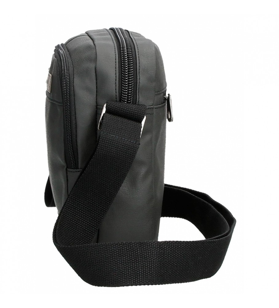 Bolsa de ombro média com dois compartimentos Pepe Jeans Truxton cinza