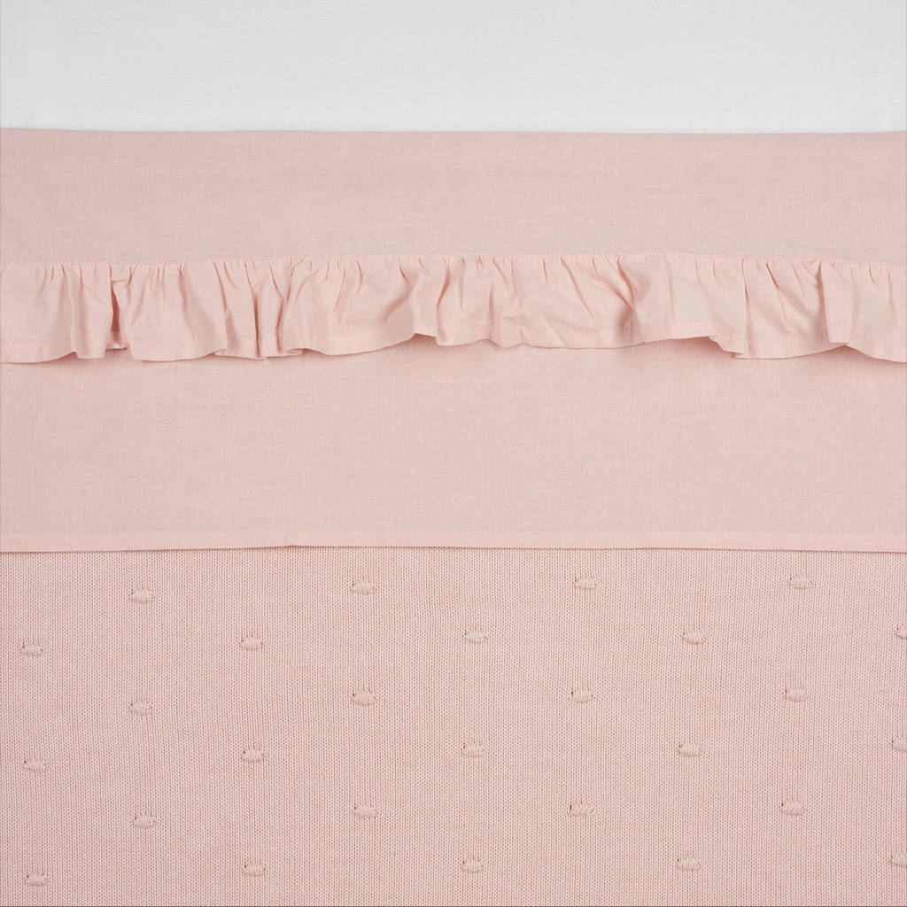 baby wieglaken Ruffle 75x100 Soft Pink