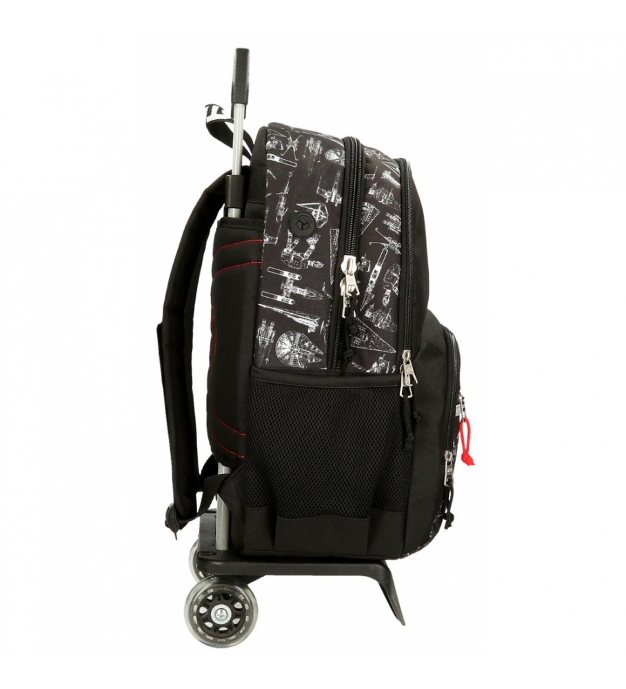 Joumma Bags Mochila escolar Star Wars Space mission Doble Compartimento con carro negro