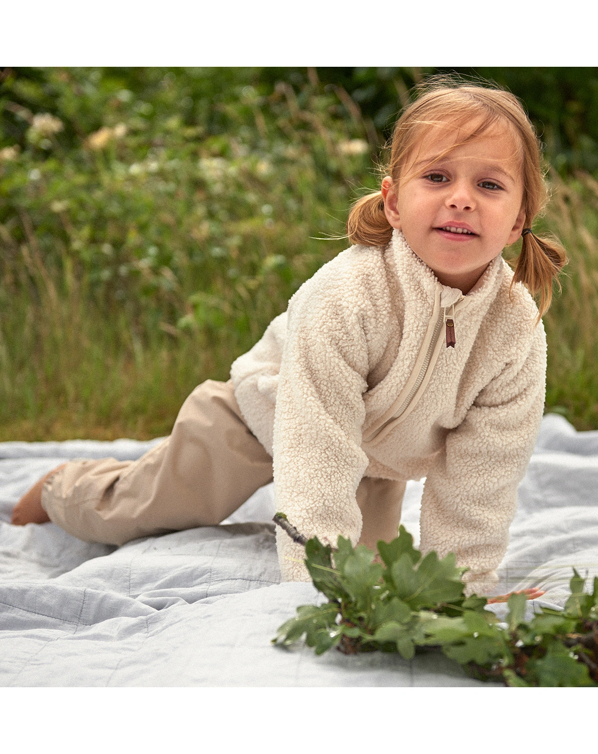 Teddyfleece-Jacke MATCEDRIC in sesame