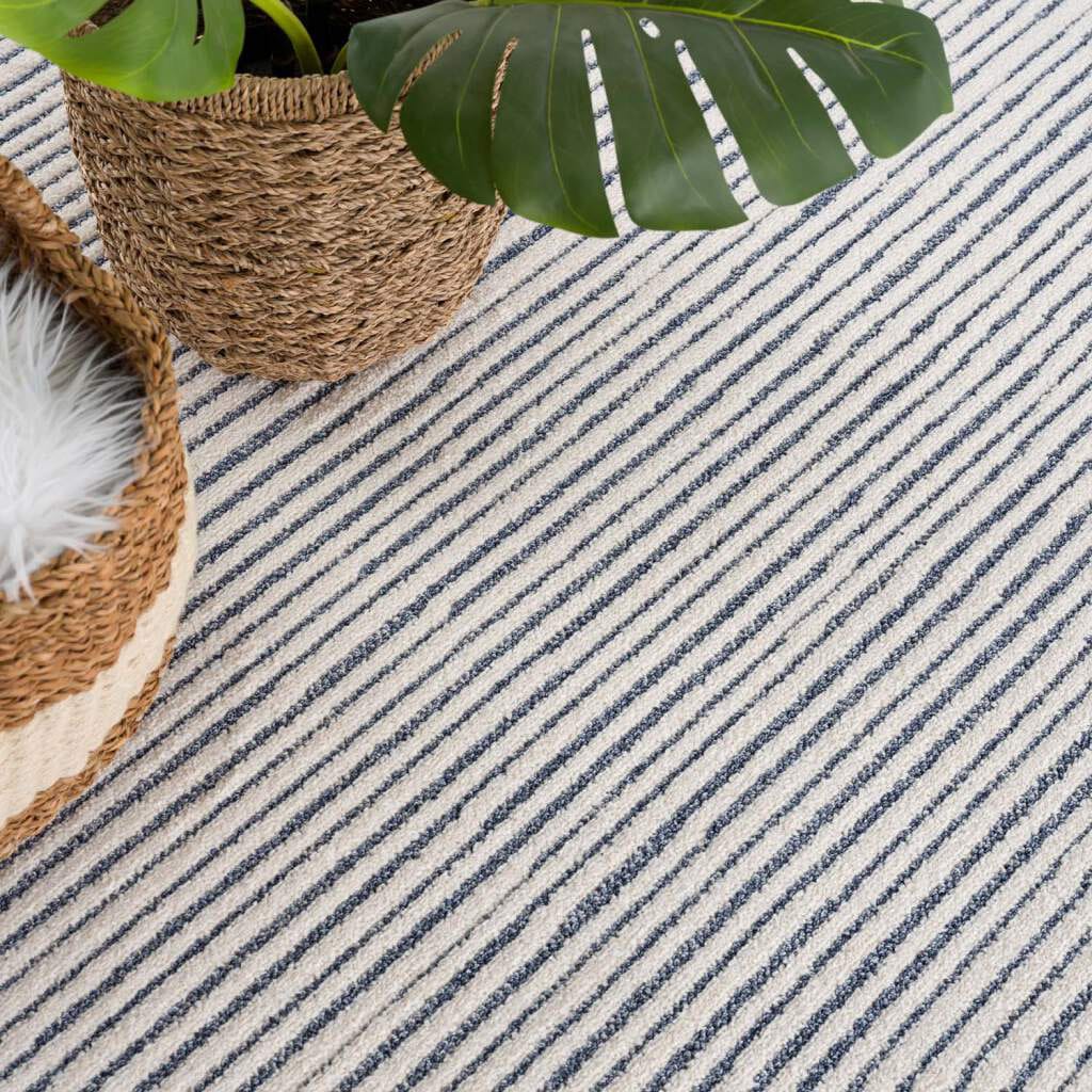 Carpet City Teppich »Art 2231« rechteckig 7 mm Höhe Läufer, Kurzflor, mit Kettfäden, Streifen-Muster