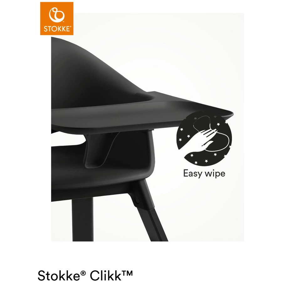 STOKKE® CLIKK™ Hochstuhl Midnight Black + gratis Chair Travel Bag