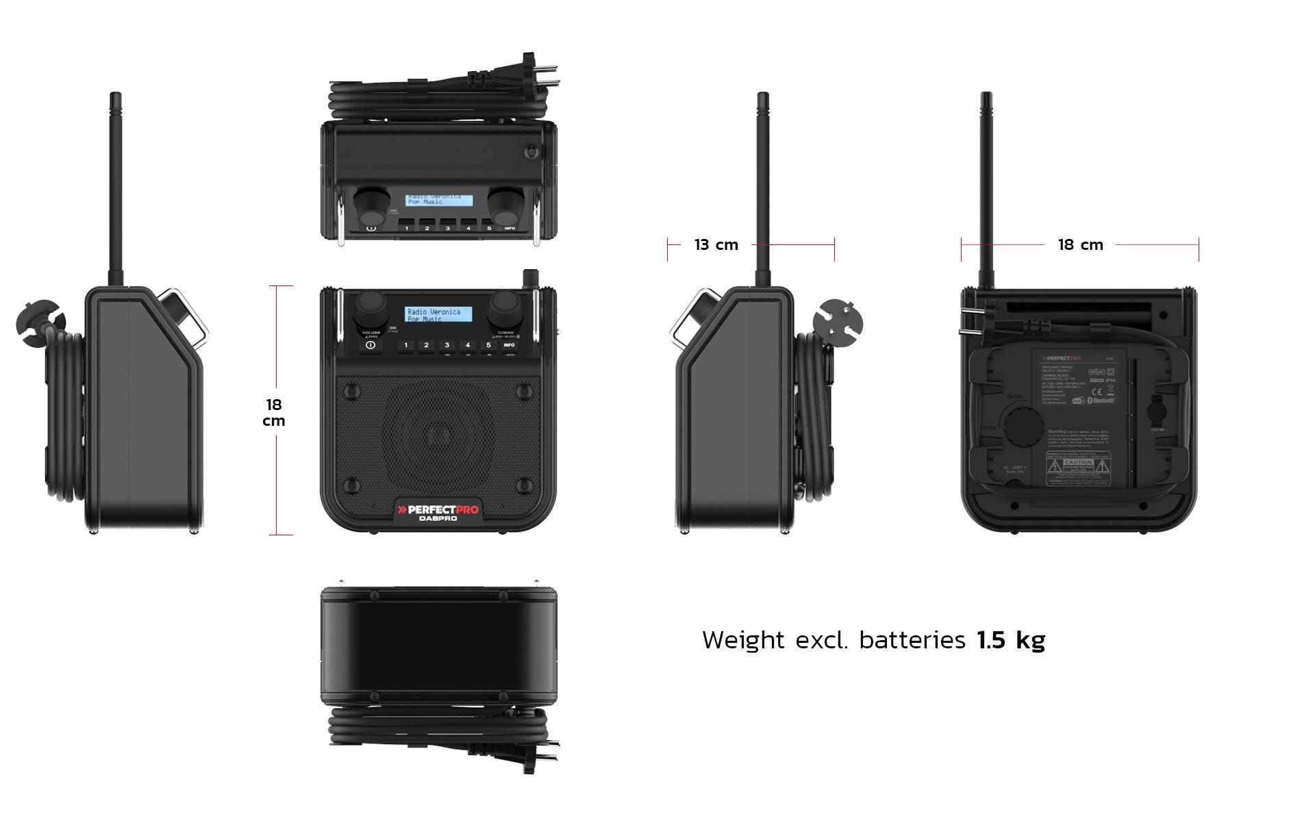 DAB+ Radio DABPRO Schwarz<br>Das beliebte Einsteigermodell