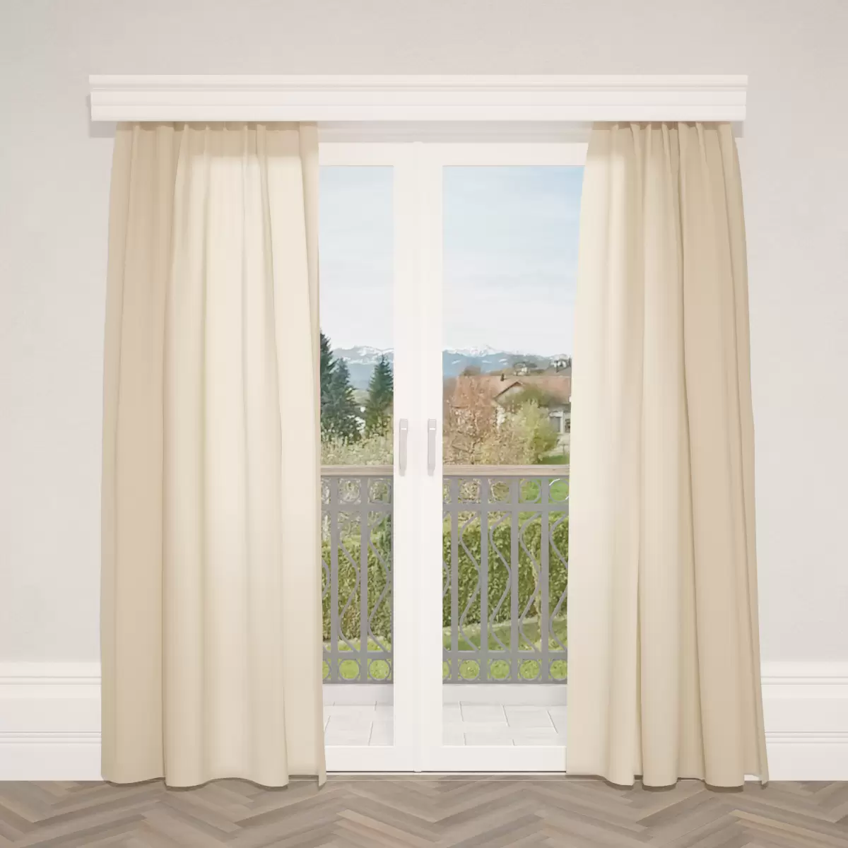 Nachtvorhang Mircrocrash Beige