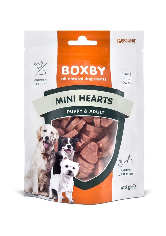 Boxby -BLAND 4 FOR 119 - Mini Puppy (Hjerter) 100g.