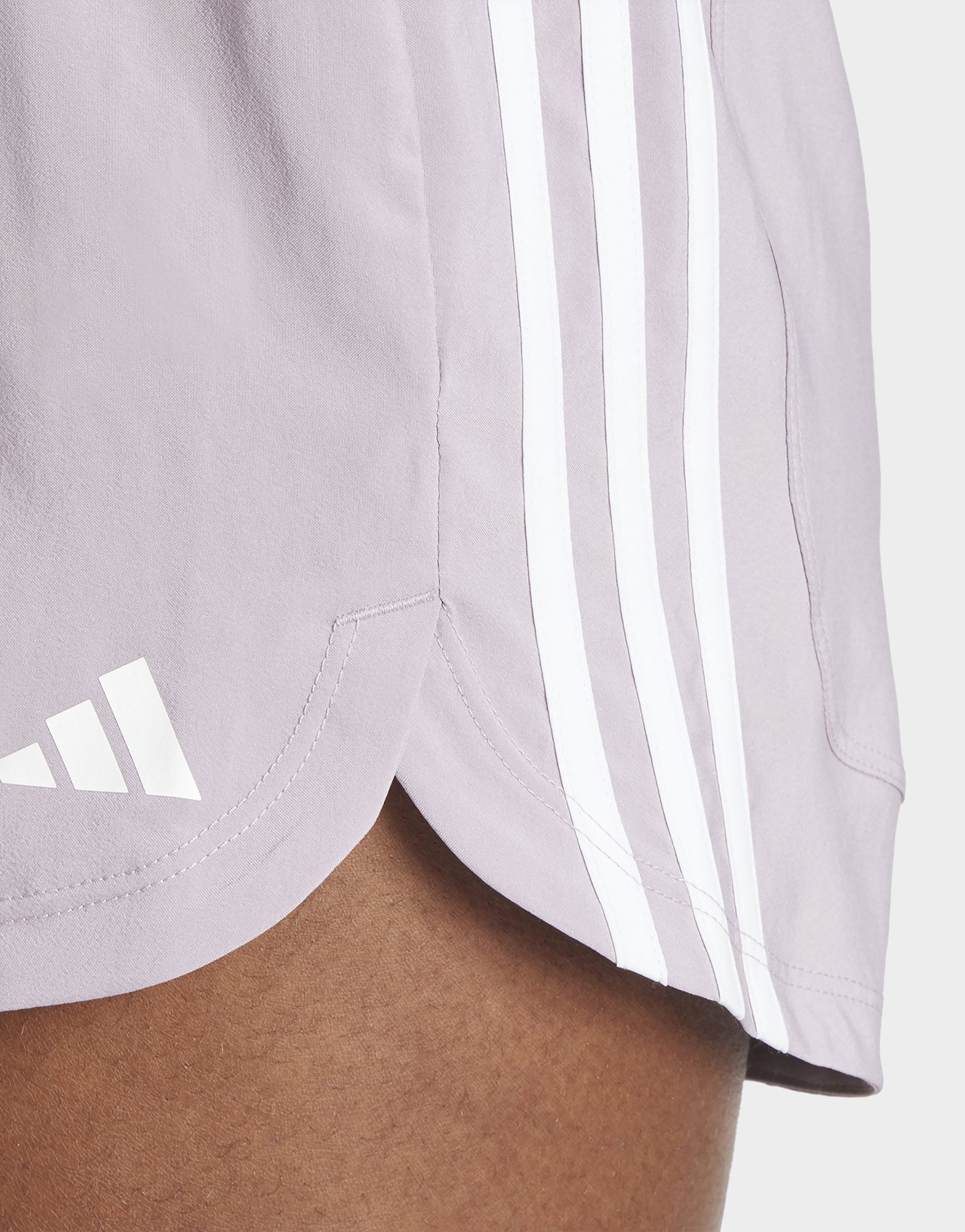 adidas Short de training taille haute toile Pacer 3 bandes